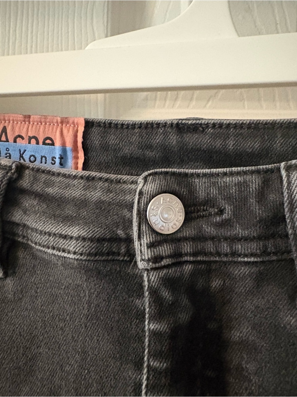 Acne Studios Blå Konst Peg Used Blk High Rise Skinny Jeans Black Size 26 32 - Picture 4 of 7